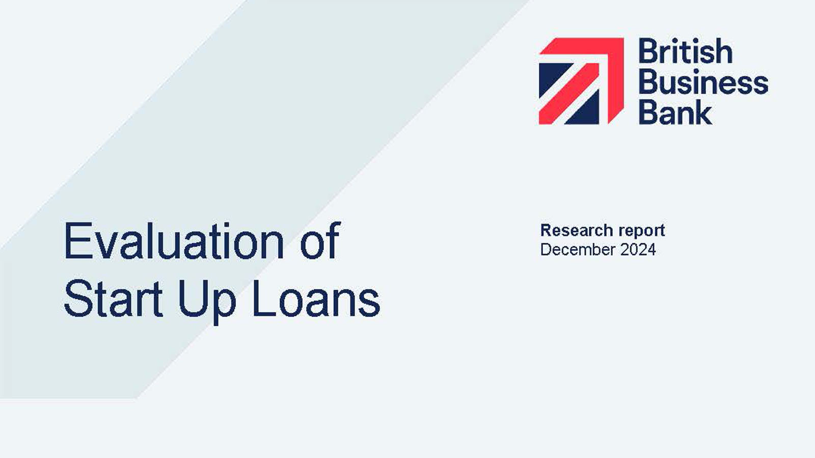 Cover of Start Up Loans Evaluation report December 2024