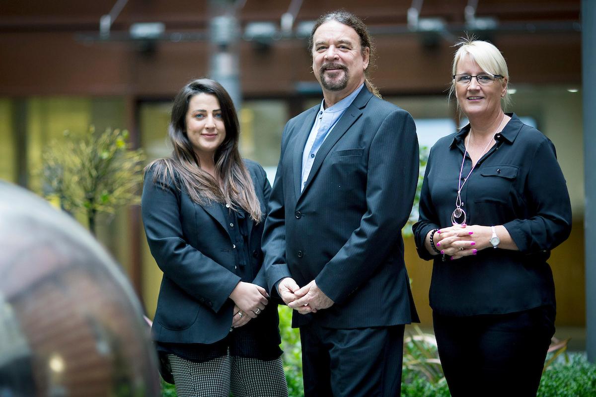 2 women and a man from Tough Tech, a business who received a loan from the Northern Powerhouse Investment Fund