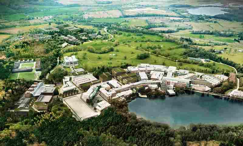 An aerial view of Alderley Science Park, the location of YProtech, a business who received a Northern Powerhouse Investment Fund
